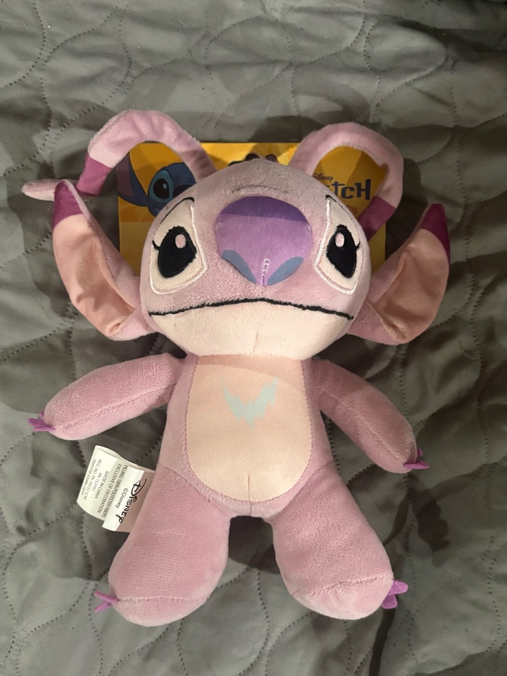 Disney Stitch -Angel Dog Toy Plush with Squeaker NWT 8.5” tall